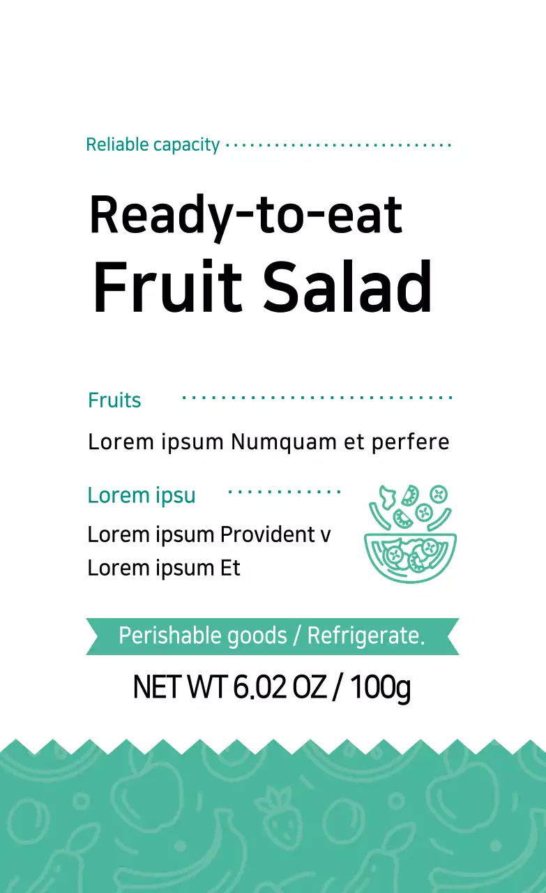 Label Salad Diet Bergambar Mint