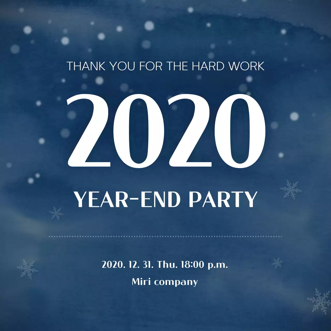 Blue Elegant Party Announcement Instagram Post