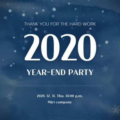 Blue Elegant Party Announcement Instagram Post