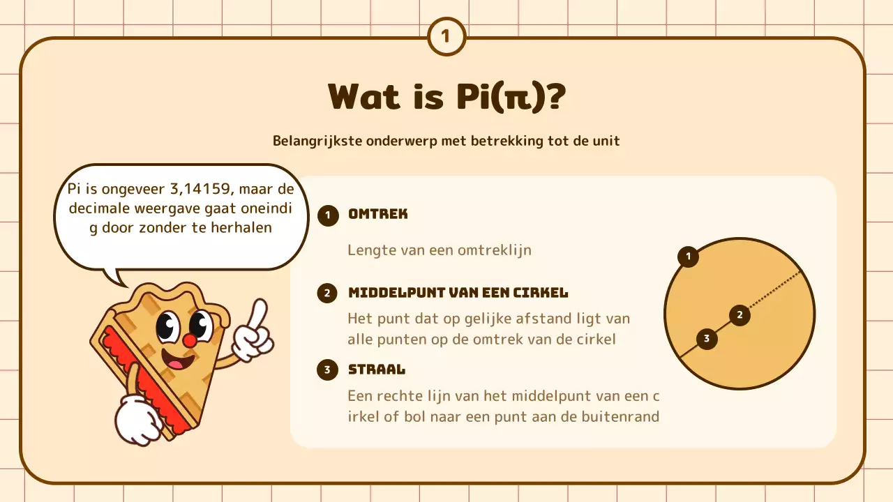 Schattig Cartoon Circumferentieel Onderwijs in Beige en Bruin