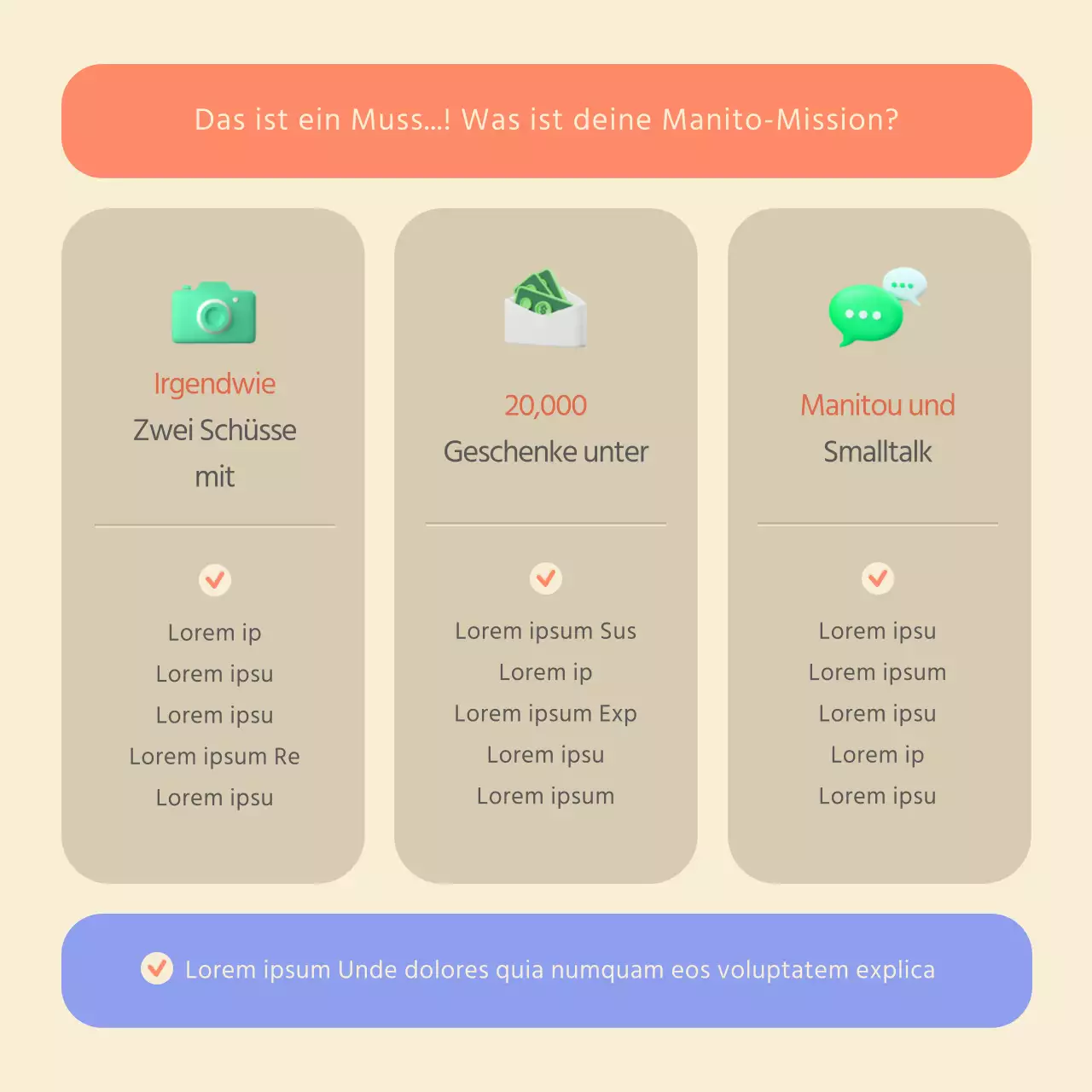 3D stereoskopisches Manito-Event in Pastellfarben