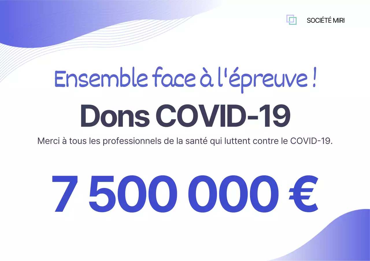 Liste des dons de soins de santé Purple neat COVID-19