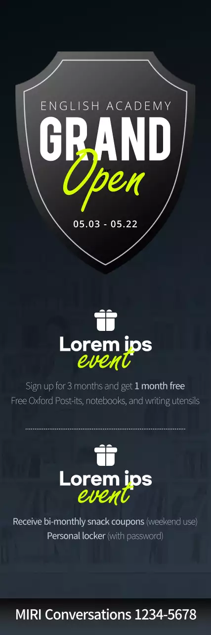 Banner promocional da Gold Modern English Academy