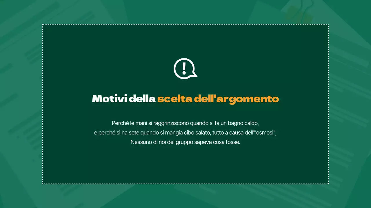 Relazioni di laboratorio di scienze ordinate in verde e arancione