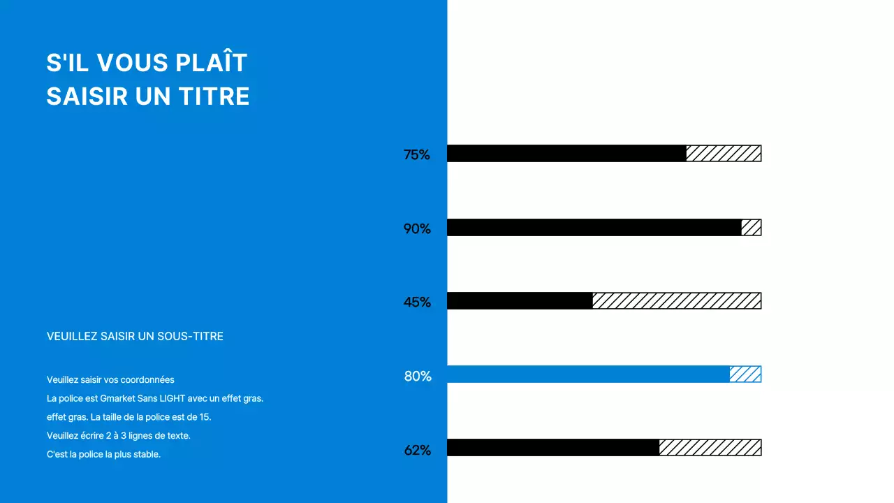 Infographie simple avec diagramme à barres horizontales en bleu