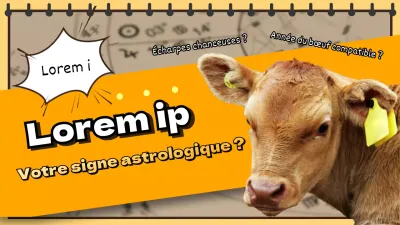 Horoscope du Nouvel An YouTube vignette en orange et jaune