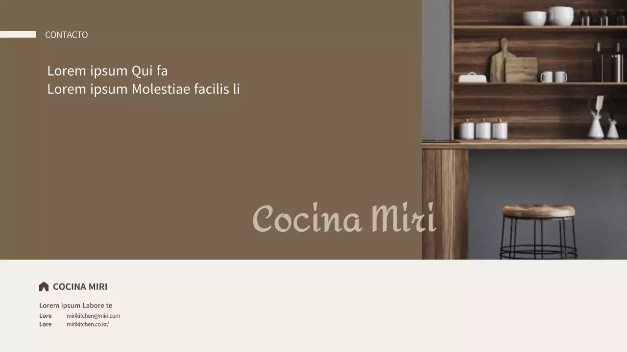 Pulcra guía de servicio de cocina compartida en tonos marrones Presentación PPT