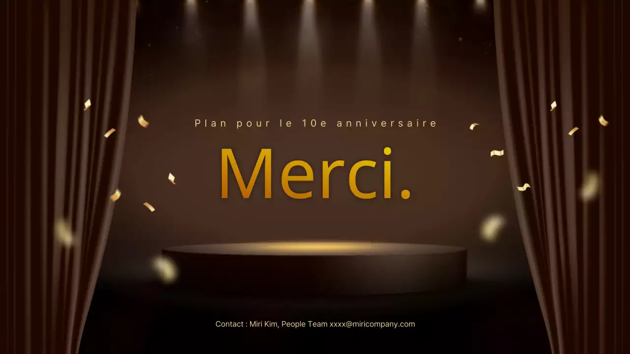 Plan de célébration de l'anniversaire de Brown