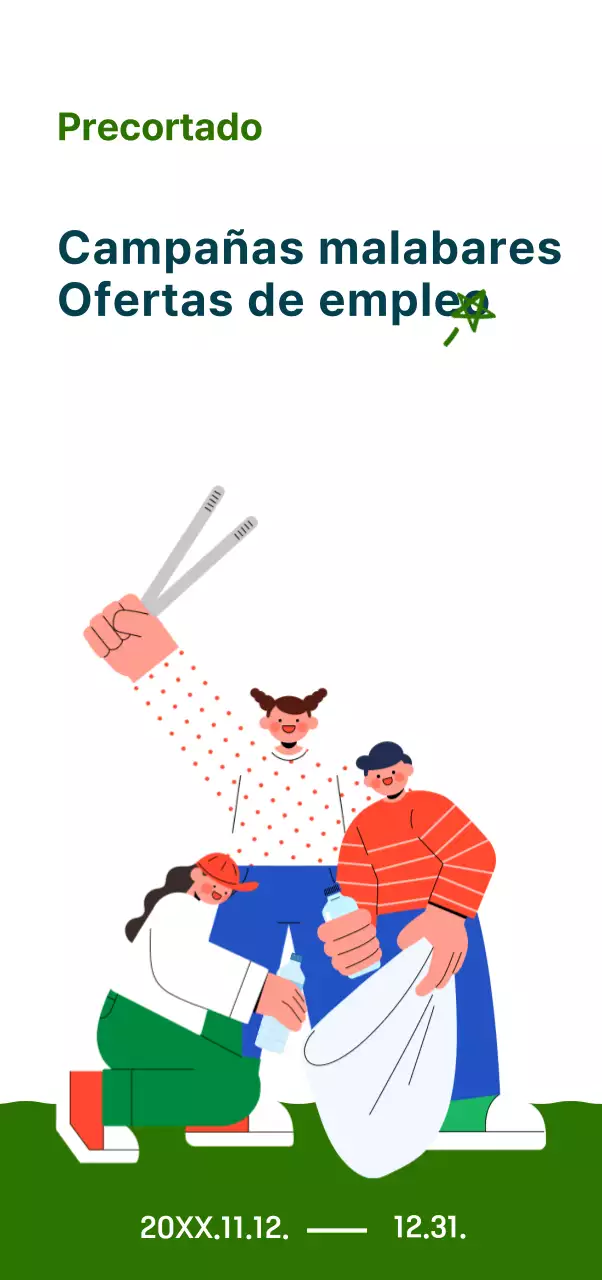 Una portada de campaña con una ilustración de buen gusto