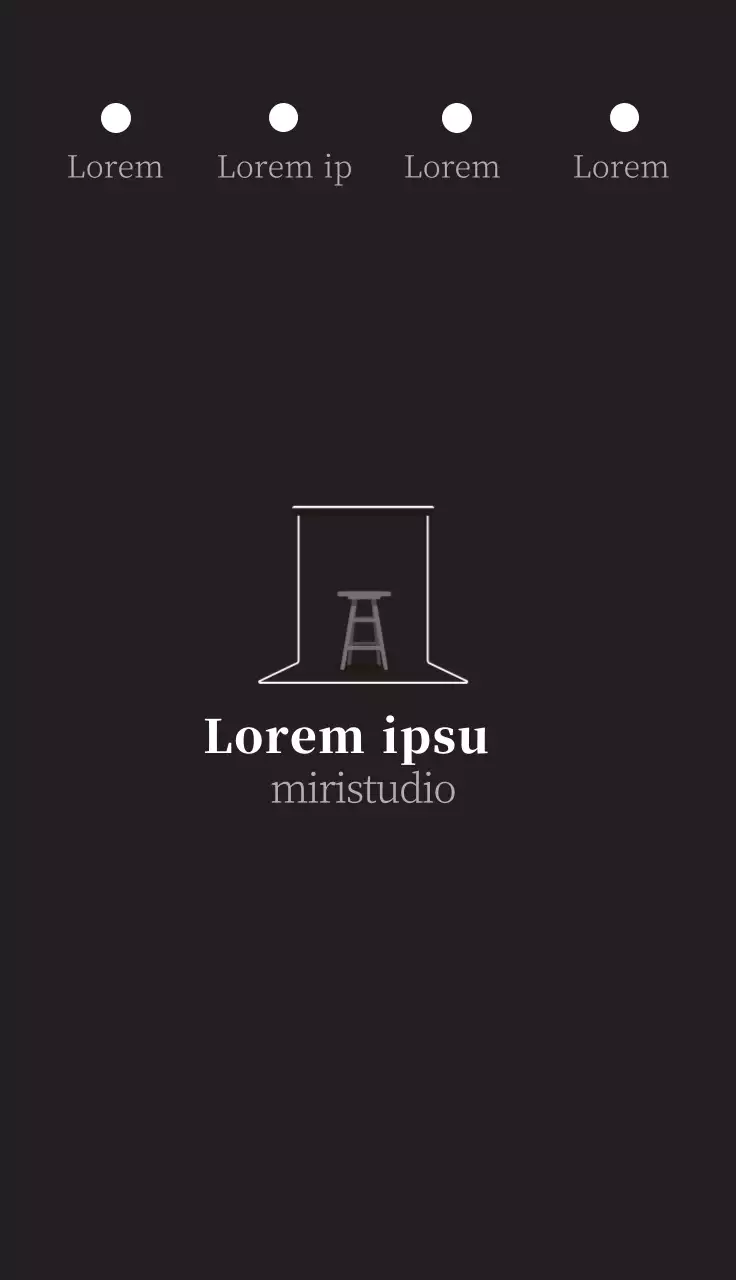 Kartu Nama Studio Minimalis Hitam