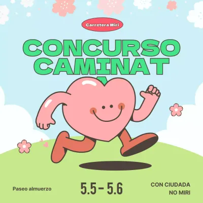 Una ilustración kitsch de primavera con fondo chartreuse y azul claro