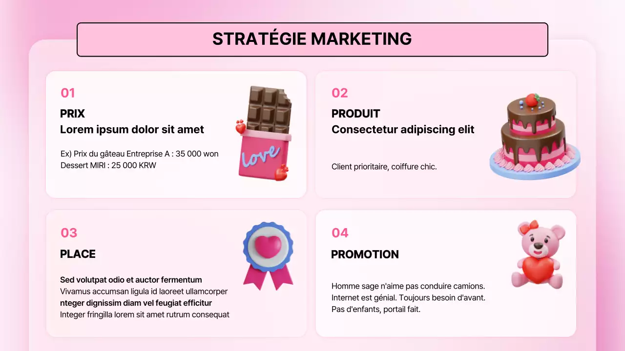 Illustration 3D rose plan mignon de la Saint-Valentin