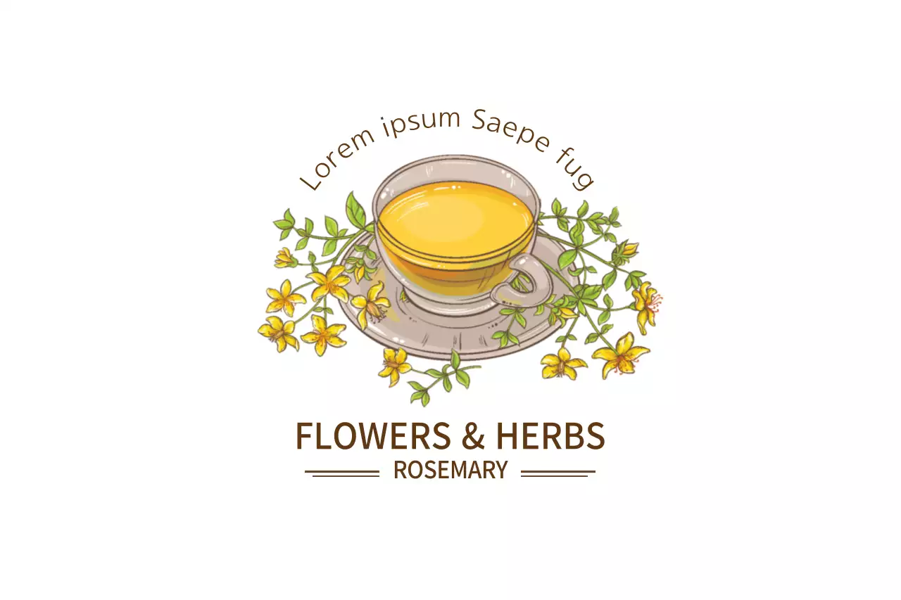 Spanduk Iklan Herbal Vintage Kuning