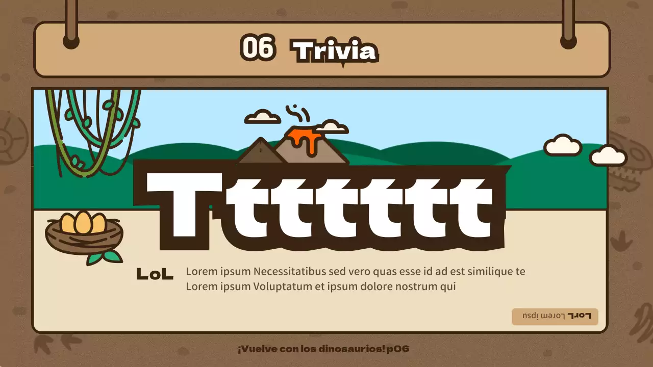 Marrón Exploración Equipo Concepto Lindo Dinosaurio Ilustración Ciencia Tiempo