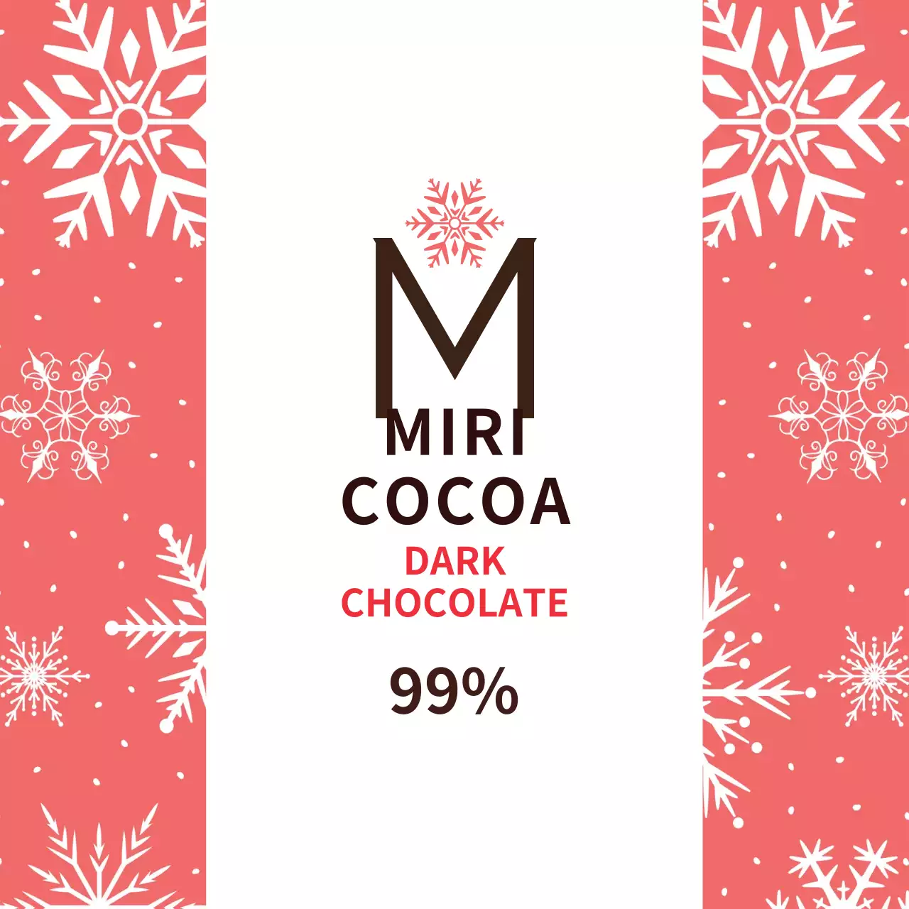 Label diffuser pola kepingan salju merah