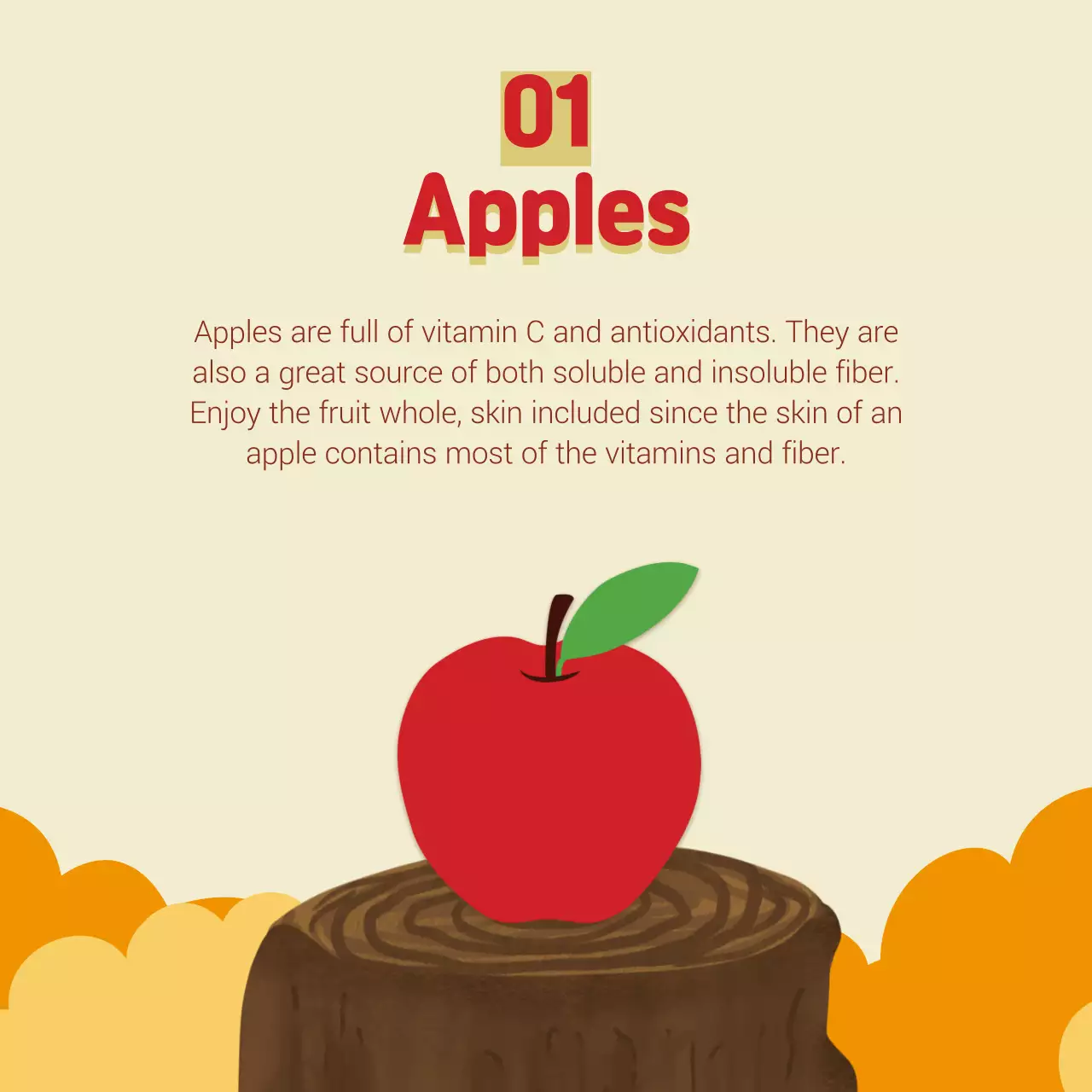 Orange Retro Autumn Guide Social Media Post