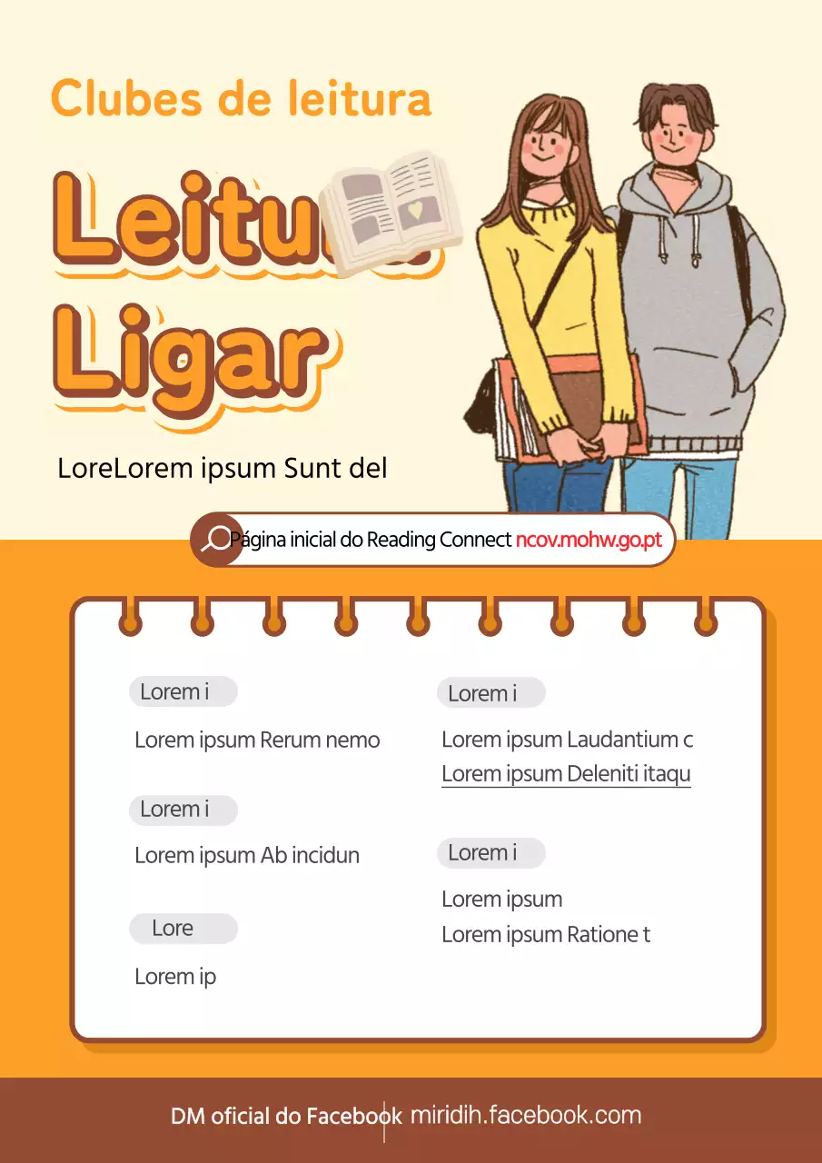 Cartaz de recrutamento do Clube de Leitura da Universidade Amarela