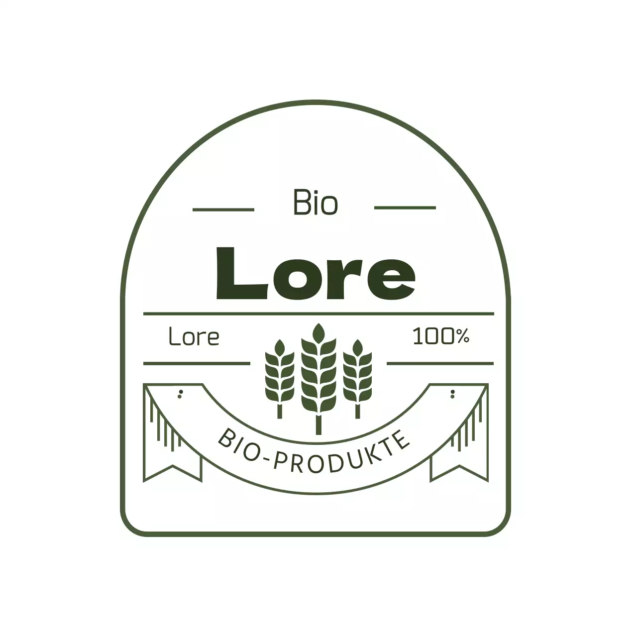 Grünes Vintage-Reis-Etikett