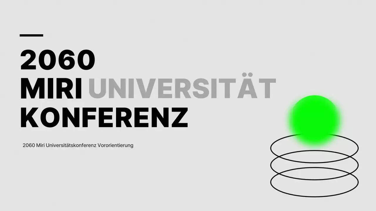 Einfache Präsentation zur Konferenzorientierung in Grau und Lindgrün