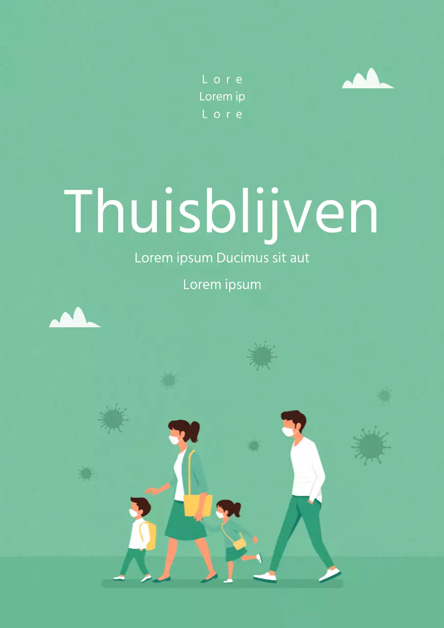 Aankondigingen in verschillende situaties met illustraties van het dagelijks leven van mensen in rustige kleuren