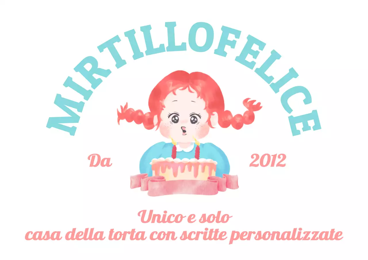 Concetto di disegno ad acquerello in azzurro e rosa per la promozione e l'insegna di una pasticceria artigianale.