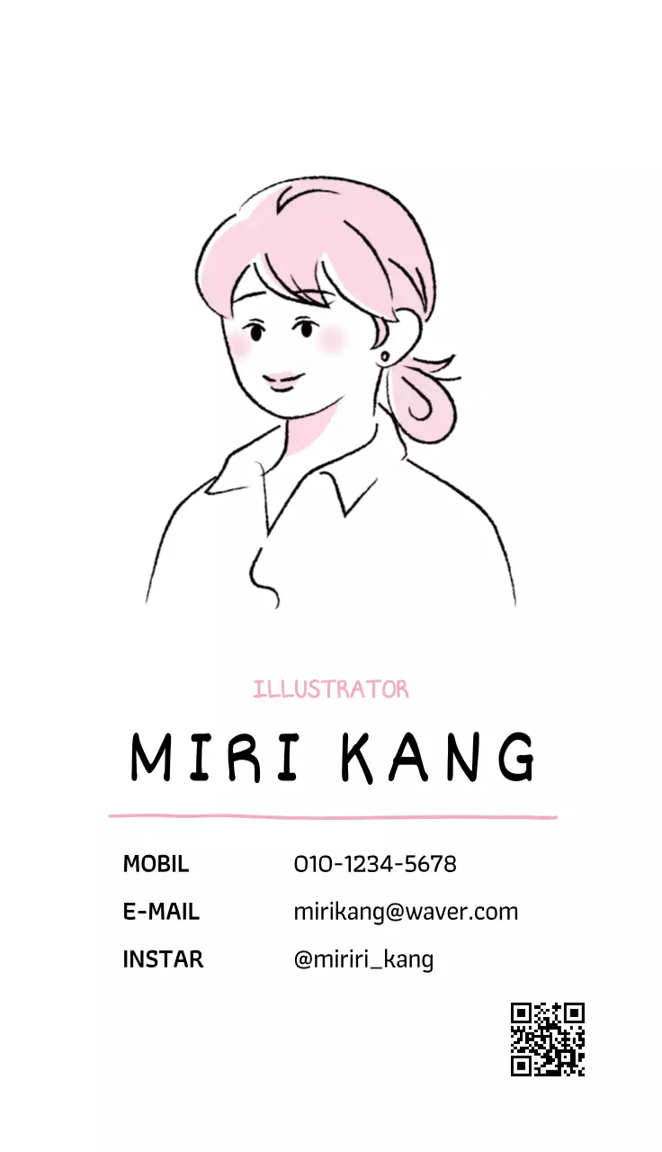 Illustratorin mit rosafarbenen und violetten pastellfarbenen Porträtillustrationen von Menschen und Unternehmen