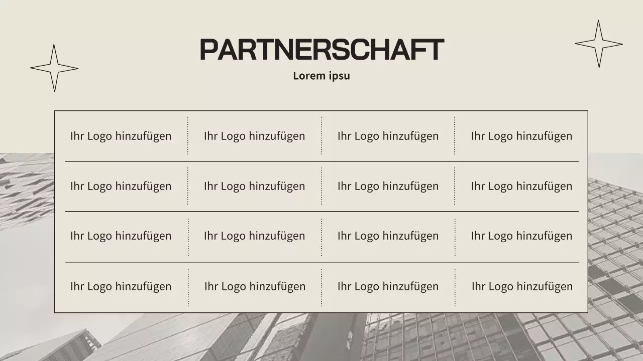 Ein einfaches Unternehmensprofil in Beige