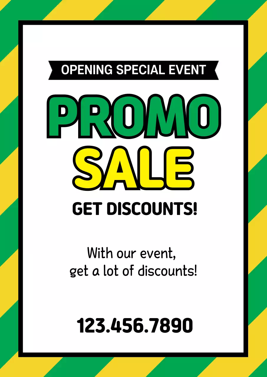 Green Simple Sale Promotion Poster