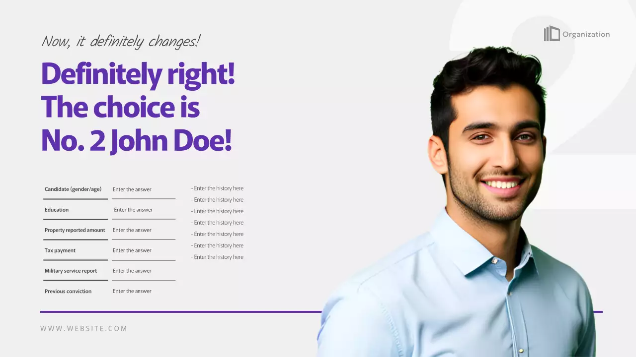 Purple Modern Election Promotion Presentation