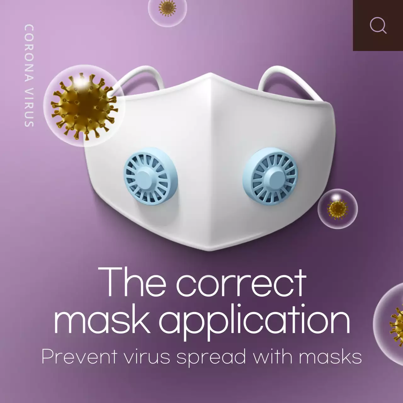 Blue Minimal Virus Guideline Instagram Post