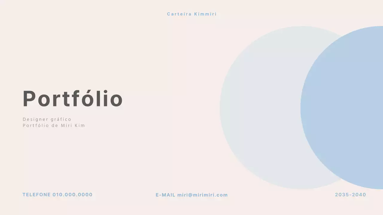 Carteira de designer moderno em bege e azul claro