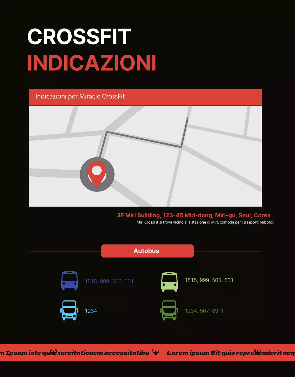 Promuovere un evento crossfit di tendenza in palestra in arancione e nero