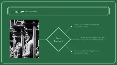 Infografía sobre la historia de la educación en verde y marfil