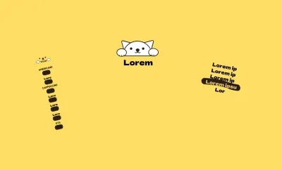 Gatto giallo illustrazione Pet Cafe