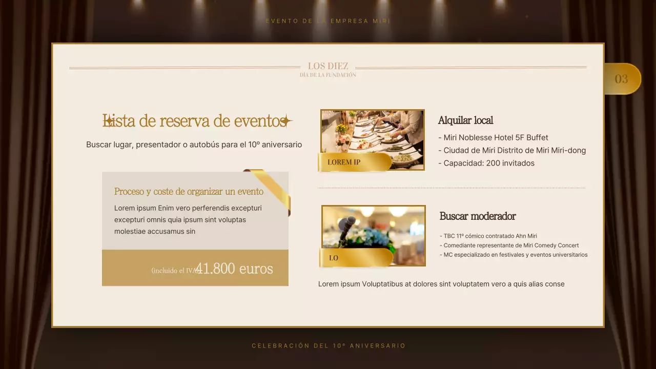 Plan de celebración del aniversario de Brown