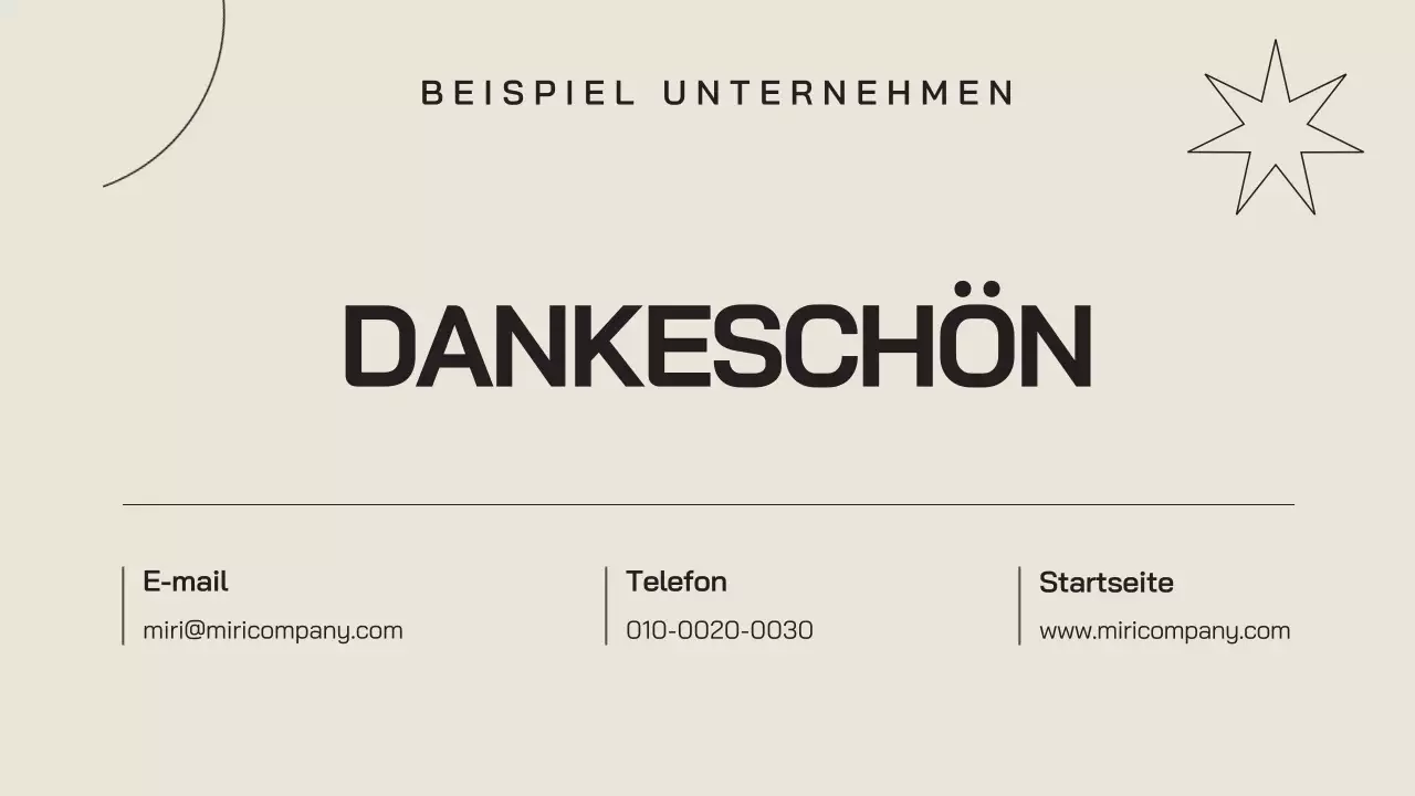 Ein einfaches Unternehmensprofil in Beige