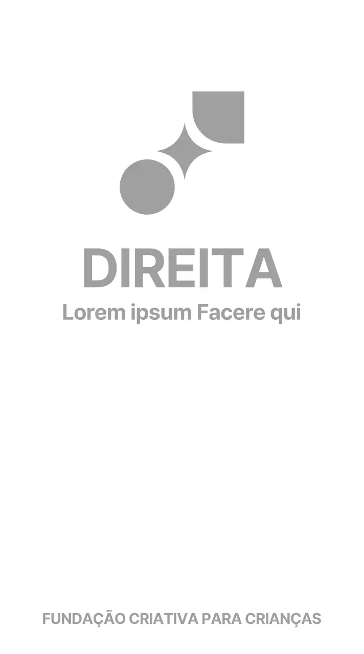 Desenho promocional de marca com um logótipo diagonal