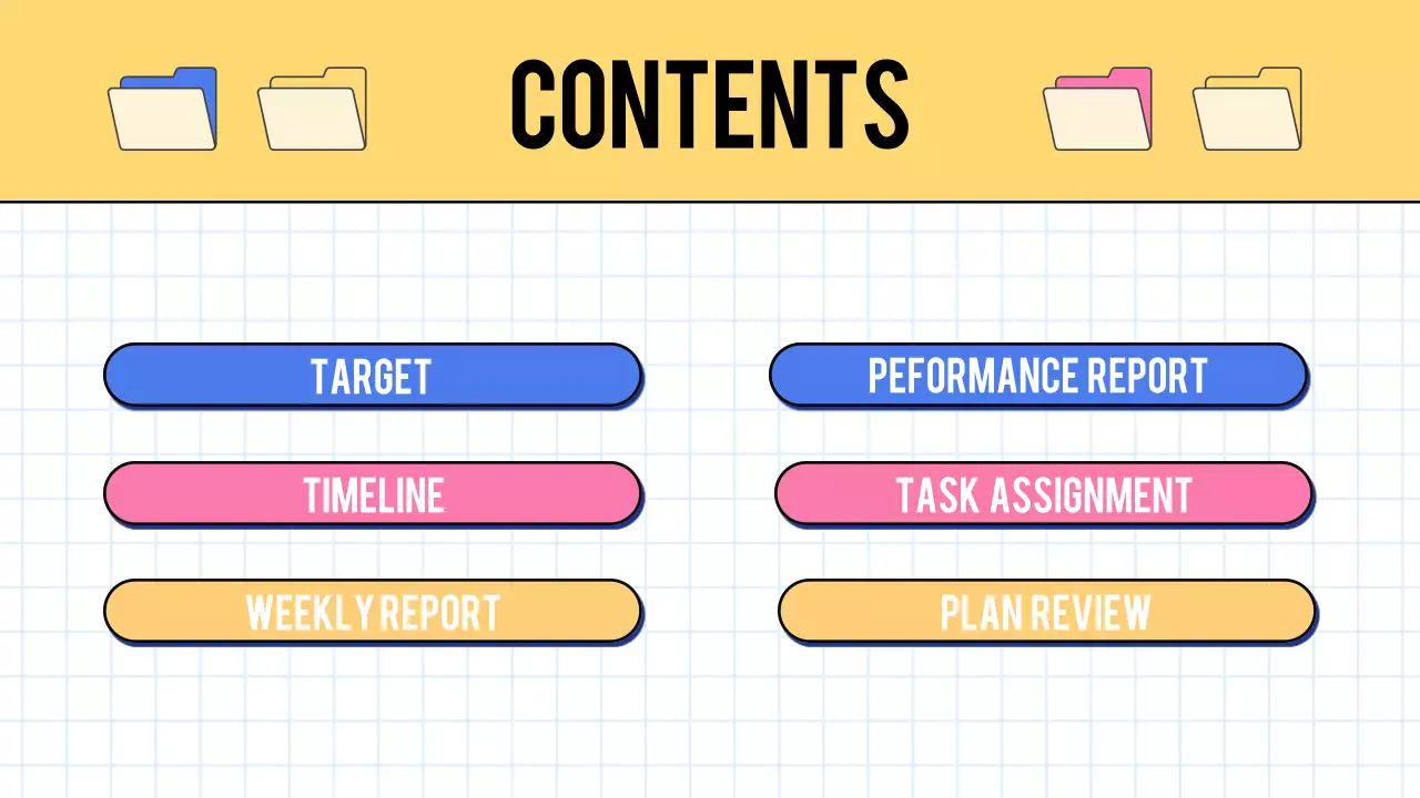 Trendy yellow and white marketing meeting minutes report