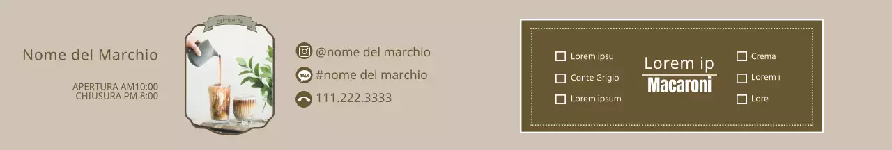 Etichetta marrone pulita per il caffè