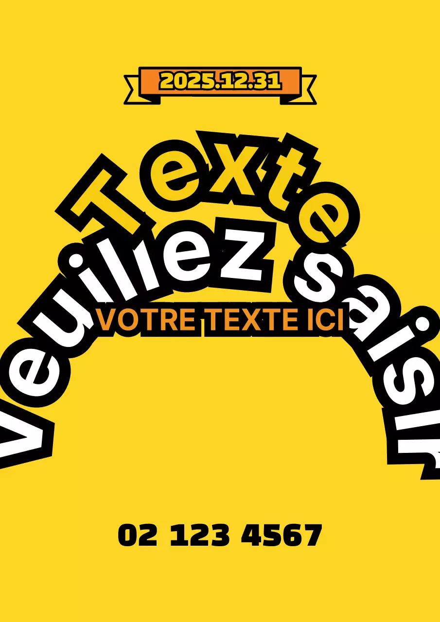 Illustration d'une vitrine simple avec un ruban jaune