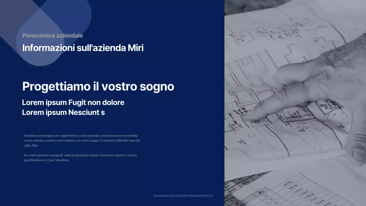 Blu navy semplice relazione sul business plan aziendale