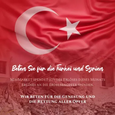 Rote emotionale Beileidsbekundung zum Erdbeben