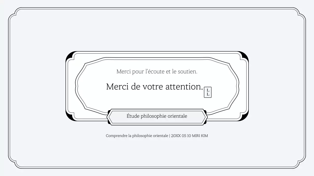 Kit de présentation simple de style oriental