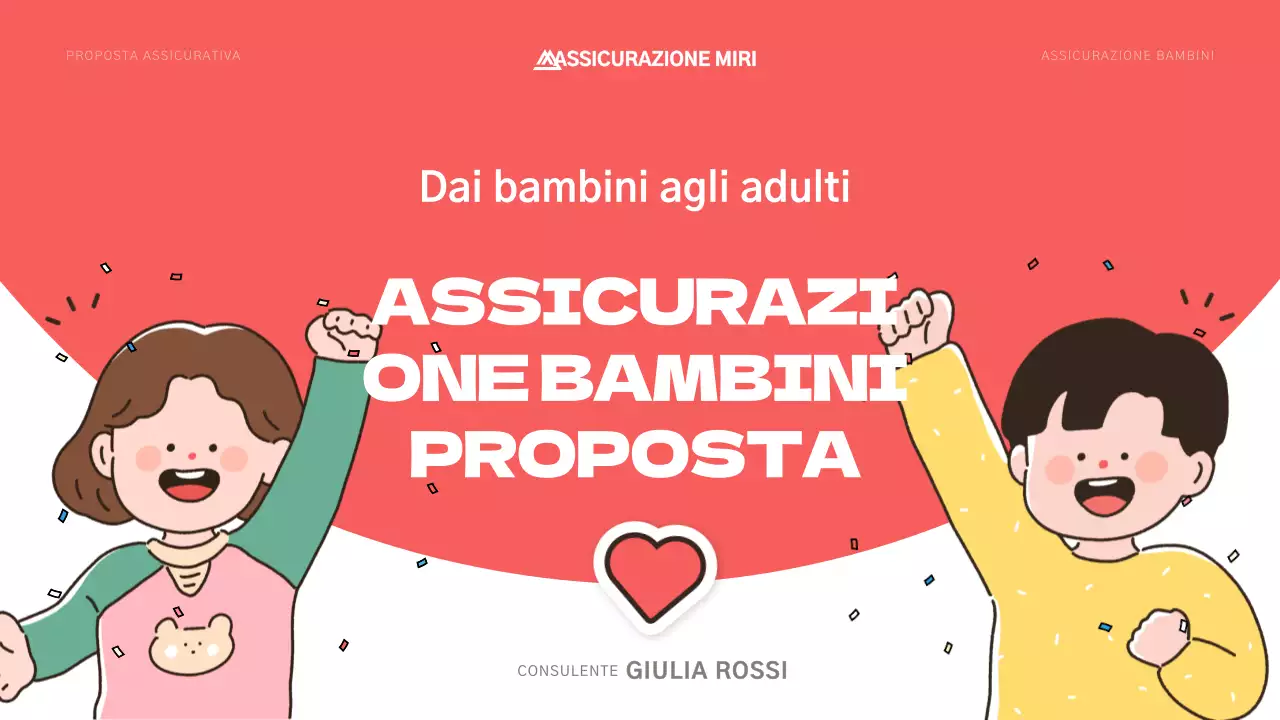 Simpatica proposta di assicurazione per bambini in rosa