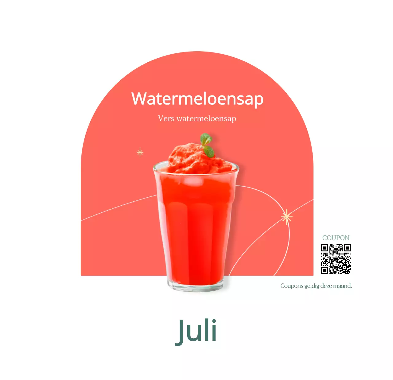 Cafékalender met aanbevelingen voor drankjes van de maand