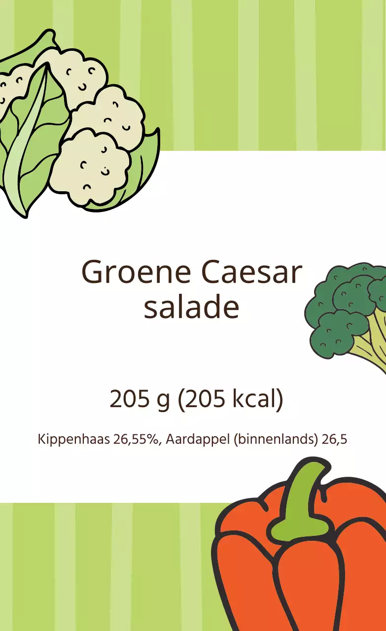 Groen oranje geïllustreerd slaverpakkingsetiket