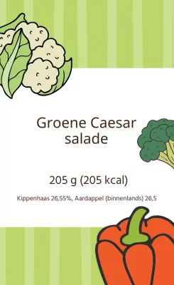 Groen oranje geïllustreerd slaverpakkingsetiket