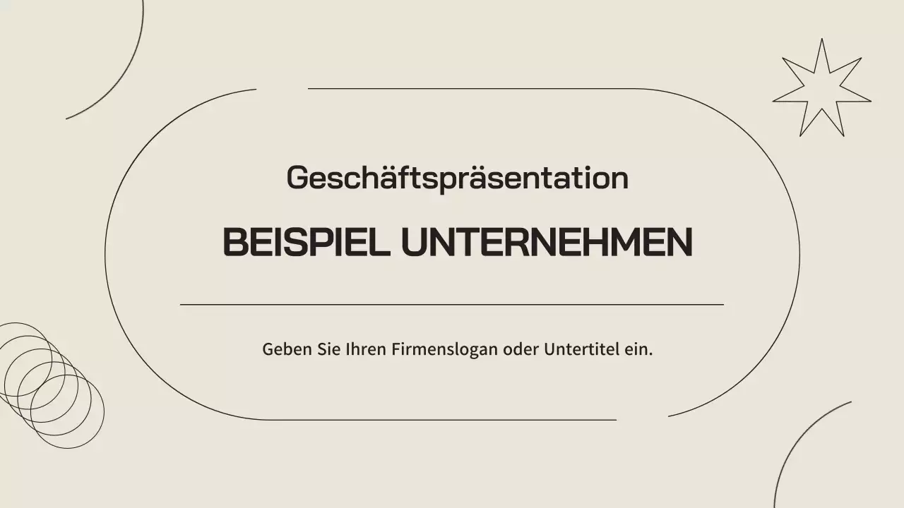 Ein einfaches Unternehmensprofil in Beige