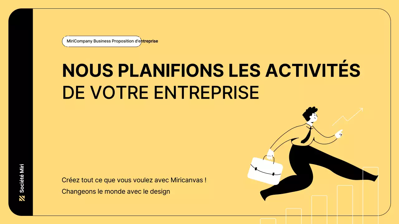Illustration d'entreprise avec des lignes simples et la couleur jaune