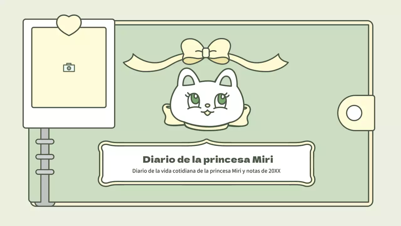 Bonito kit de presentación del concepto de agenda en azul claro y verde